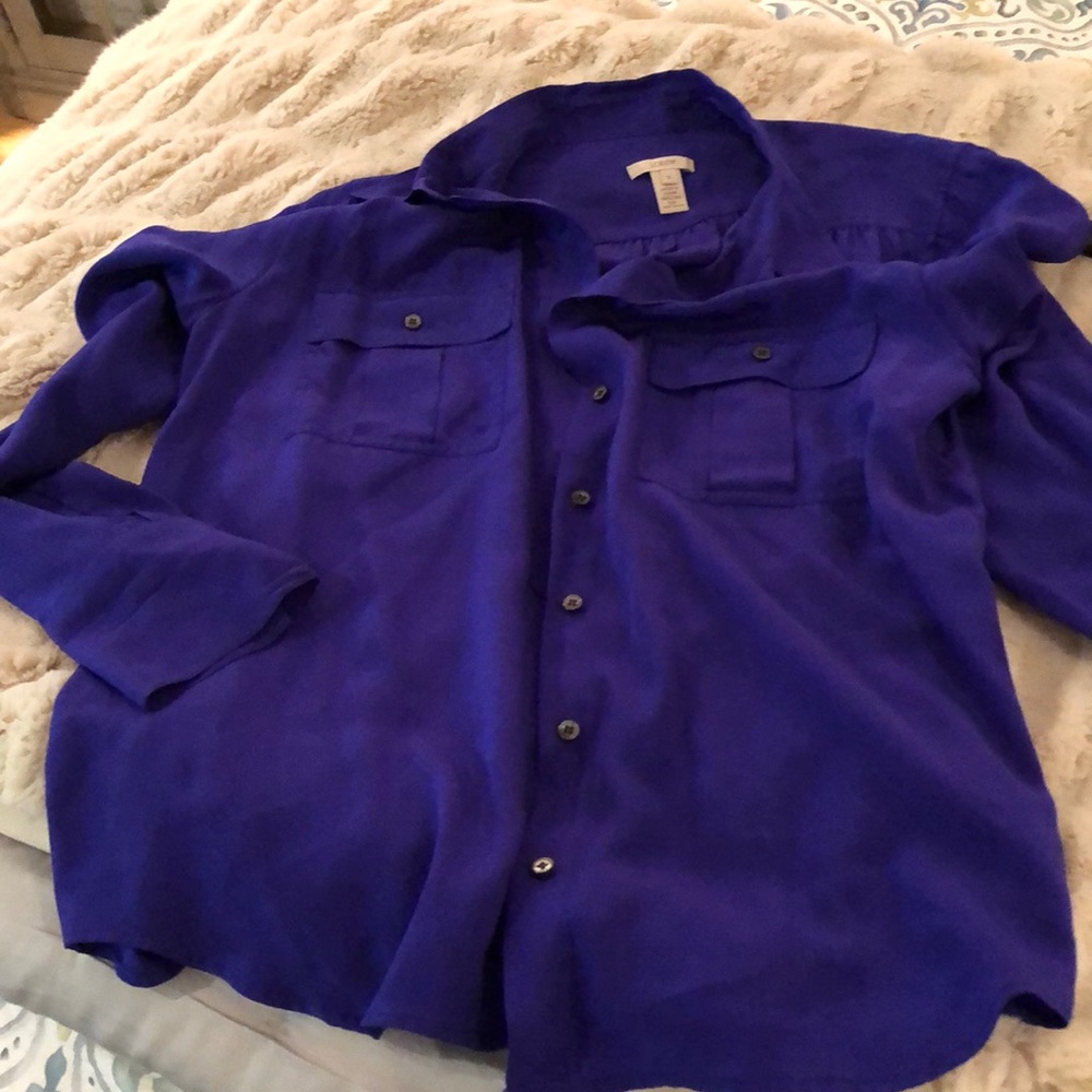 J. Crew purple blouse